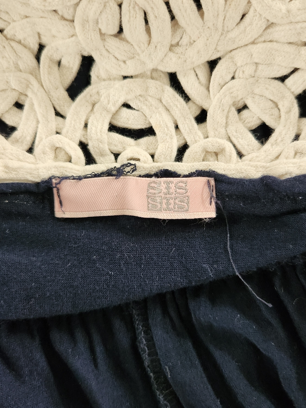 Navy Circle Top